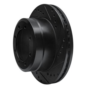 Ford F-350 Super Duty Brake Rotor (1) - Rear Right - R1 Concepts - Drilled & Slotted - Black - `05-`12